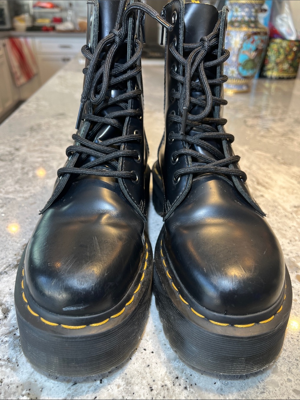 Dr. Martens Jadon Smooth Leather Platform Boots EU 38 Like New - Picture 3 of 12